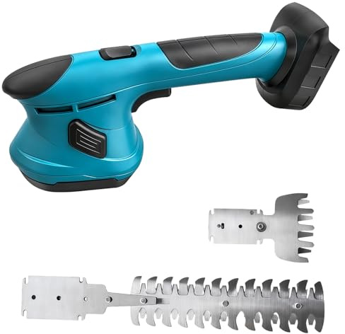 Grasschere Akku, 2-IN-1 Rasenkantenschere Heckenschere Klein Kompatibel mit Makita 18V-21V Elektrische Rasenschere Mini Gras und Strauchschere (ohne Akku und Ladegerät)