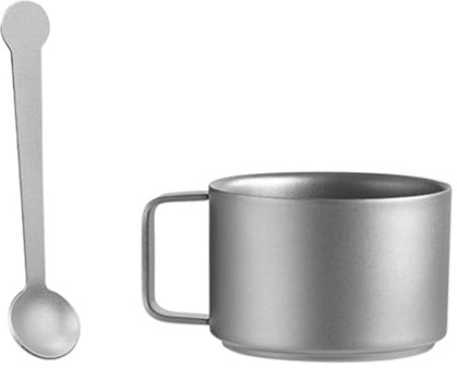 carotoe Tasse à café en métal de poids pour le Camping en plein air tasse de voyage isolée à Double paroi tasses de Camping 100 ml tasse à café à Double paroi