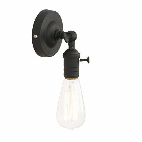 Pathson Applique Murale Industrielle Interieur, Lampe Murale Métal Vintage Industriel Avec Interrupteur, Salle De Bain Chambre Couloir, E27