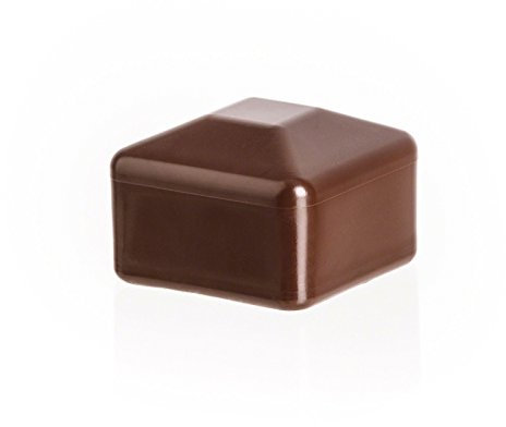 EMFA Fence Post Caps Square 100x100 mm (3,94x3,94 inch) Brown RAL 8028 Plastic 10 pcs.