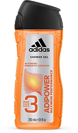 Adidas, Adipower Duschgel 3 in 1 für Körper, Haar und Gesicht - 250 ml