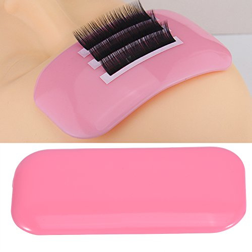 Almohadilla de soporte de pestañas de silicona para extensiones de pestañas, paleta de almohadillas de pestañas reutilizables para pestañas postizas, paleta de pegamento para frente(Rosado)
