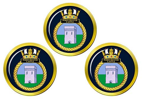 Giftshop UK HMS Portchester Schloss, Royal Marineblau Golfball Markierer