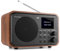 Audizio Milan DAB Radio mit Bluetooth, 10 Stunden Akku Radio 2000 mAh, Radiowecker mit Sleeptimer, Line-Out, UKW, Autosuche, 40 Speicherplätze, Mobiles Digital Radio DAB Plus, Küchenradio, Holz