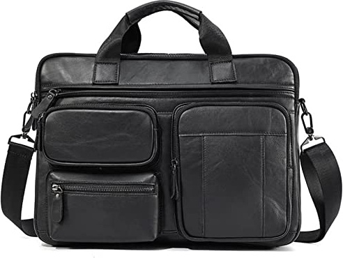 Herren Laptoptasche Arbeitstasche Handtasche, Herren Echtes Leder Aktentasche 15.6inch Laptop Schulter Messenger Bag Business Crossbody Tasche Satchel Handtasche for Arbeitsbüro Laptop Businesstasche