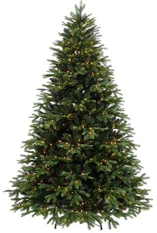 Giulia Grillo Albero di Natale Pre Illuminato con luci incorporate 180cm, con 3250 Luci, 1700 Rami, Albero di Natale Pre-Lit Luxury, Realistico, Facile da Montare, Folto, PE/PVC, Verde