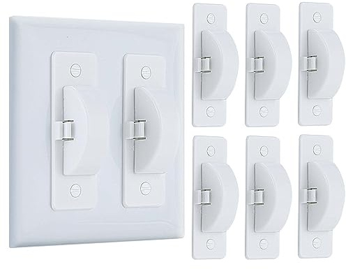 Roxiuc Switch Cover Guard - Child Proof Light Switch Cover (White, 6pc)