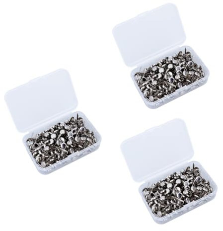 MAGICLULU 600stücke Metall Brads Silber wasserdichte Und Rostfreie Papierverschlüsse Mit Aufbewahrungsbox Für Scrapbooking Und DIY-projekte