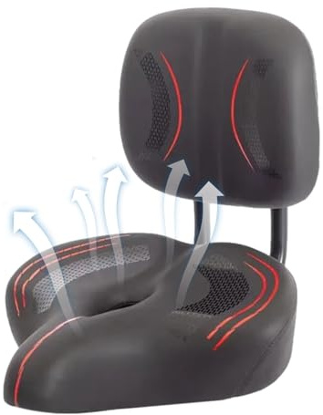 Sillín de asiento de bicicleta con respaldo y espuma viscoelástica que absorbe los golpes para bicicletas de carretera Uozonit
