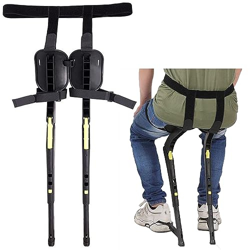 Miuxe Chairless Stuhl Wearable Bein Ergonomie Leichte Sitz, Tragbarer Faltbarer Hocker, 3 Gänge Einstellbar, Für Verschiedene Höhen Geeignet, Trägt Bis Zu 100kg, Geeignet Für Schreiner, Fotografen
