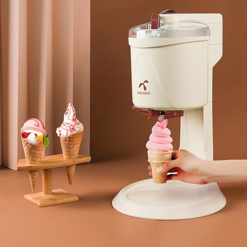 Machine à crème glacée domestique, machine à crème glacée molle, maison bricolage cuisine automatique mini machine à crème glacée molle aux fruits, mini machine à crème glacée mélangeur portable