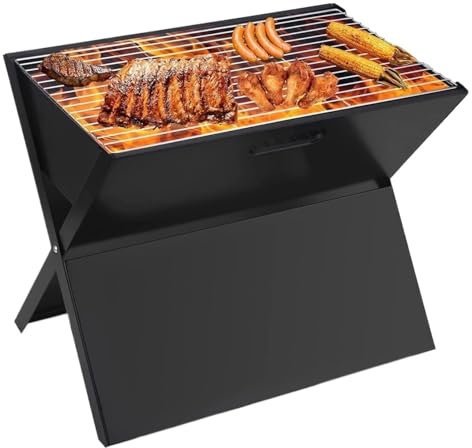Picknickgrill Grill Campinggrill Klappbarer Holzkohlegrill Für Den Außenbereich, Tragbarer Grill, Leichter Tischgrill Für Camping BBQ Grills