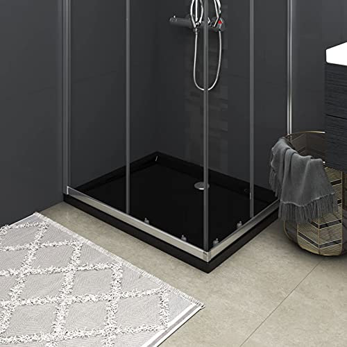 JUDYY Piatto Doccia in ABS Rettangolare Nero 70x90 cm,Piatto Doccia,Attrezzature per Bagni-148911