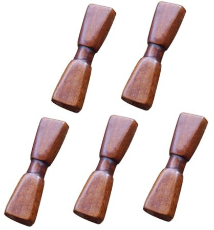 PRETYZOOM Support à Baguettes en Bois Nanmu 5 Pièces, Brun Café