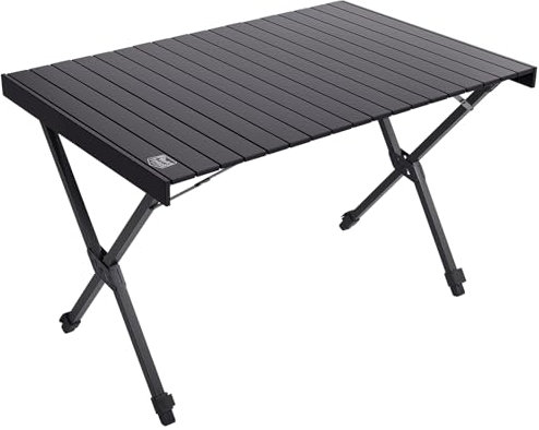 TIMBER RIDGE Tavolo da Campeggio Pieghevole Regolabile in Altezza, 4-6 persone Leggero in Alluminio per Campeggio, Picnic, Barbecue, Cortile, Feste, supporto 100 kg