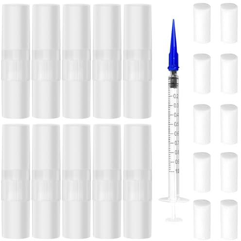 10stk Ätherisches Öl Röhren mit Baumwoll-Wick, Aromatherapie Nasal, Riechstifte für Ätherische öle, Inhalierstift für die Nase-Nasen, Docht Inhalierstift, Inhalatoren Röhrchen, für Parfüm