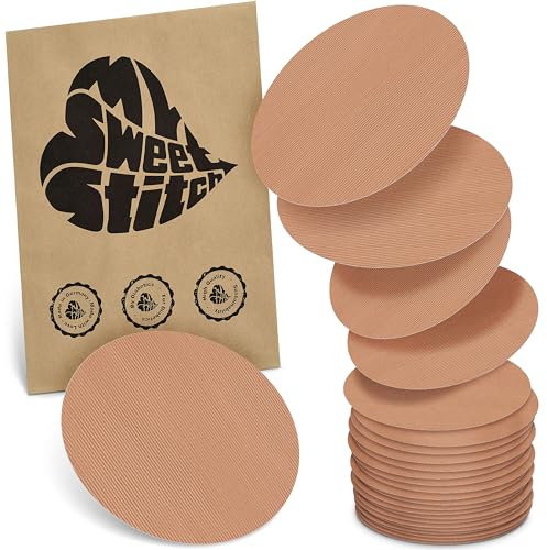MySweetStitch - 25x Cerotti sensore universale rotondo, cerotto di fissaggio per FreeStyle Libre 3, Dexcom G7, Omnipod e altri, impermeabile, traspirante, delicato sulla pelle, Beige