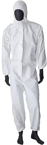 LE AMAZZONI STORE Tuta di Protezione Integrale DPI III Categoria 5/6 - Monouso, Traspirante, Antistatica - Protezione Chimica, Particelle, Biologica - Certificata CE0624 (XXL)