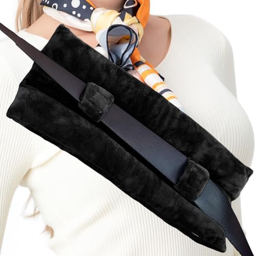 Hysterectomy Pillow Mastectomy Pillow Seat Belt Pillows for Mastectomy Post-Surgery Soft and Protection for Chest Chemotherapy Port Pacemaker, Abdominal Surgery Recovery Gift (Black)