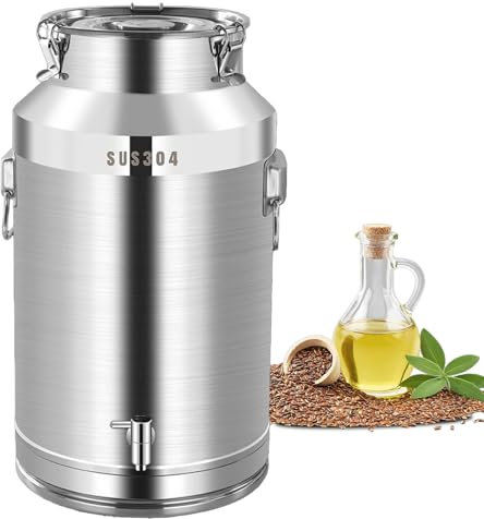 Adima Tote Jug 15L Contenitore Del Latte 304 Secchio Bricco per latte in acciaio inox per il trasporto di vino, olio, succhi di frutta per L'Uso nelle Cucine Rurali E Domestiche