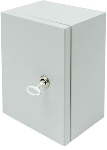 Elektrischer Verteilerkasten IP65 Wasserdichte Elektrische Anschlussdose 304 Edelstahl Verteilerkasten 20x15x30cm Grau für Industrie Außenbereich