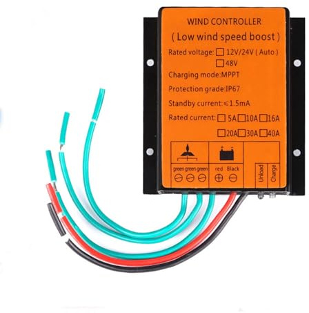 MESOVFCA Controlador de Carga para aerogenerador de 5000 W, regulador Impermeable para aerogenerador de 12 V, 24 V, automático, 48 V.