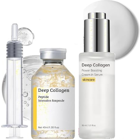 2PCS Silk Peptide Intensive Lifting Ampoule - Visibly Lift & Firm Skin with Deep Collagen Support, Anti Aging Serum to Smooth Fine Lines & Wrinkles, Hydrating Facial Essence for Plump