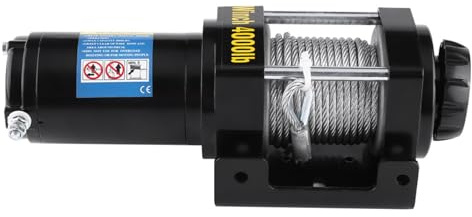 Dioche Treuil électrique 12 V avec Télécommande Oversea 4 000 Lb Treuil à Câble en Acier 12 V pour Voiture, Quad, VTT et Remorque