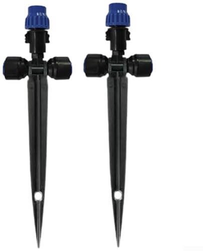 Accesorios de sistema de riego por goteo de conexión rápida, boquilla de aspersor ajustable de 180 grados para manguera de PVC PE de 1/4 pulgadas, kit de riego flexible para jardín