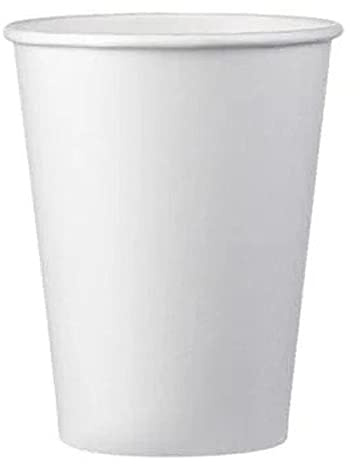 Intertan Q530004W Einwandiger Papier Trinkbecher, Weiß, 90mm Durchmesser, 12oz Kapazität, 50 Stück