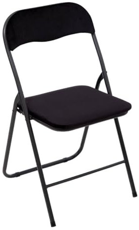 5five - klappstuhl aus schwarzem samt