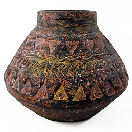 Leaf Large Planters Plant Pots, Fibreglass, 30cm Aztec Rustic