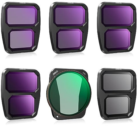 STARTRC Air 3 ND Filter, Polfilter Kamera Objektiv Filter Set kompatibel für DJI Air 3 Zubehör (UV CPL ND8 ND16 ND32 ND64) -(Aluminium Version)
