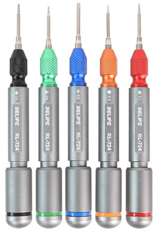 fonefunshop RELIFE RL-724 Hochpräzises Drehmomentschraubendreher-Set für Handy-Reparatur, 5-teilig