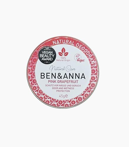 Ben&Anna Natural Care PINK GRAPEFRUIT Natural Deodorant in Creme Vegan 45 g