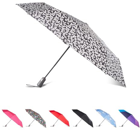 totes ultimat skydd för män och kvinnor vikbart paraply med automatisk öppning, stängning, vindtätt solskydd, djurmärkning, 109 cm baldakin, klart bubbelparaply