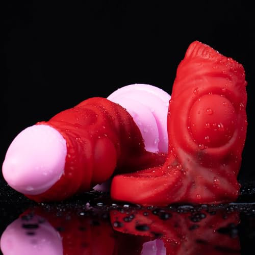 TDLPlus Monster Penishülle Silikon Dildo Penismanschetten Penis Sleeve mit Hodenring, Klein Cock Sleeve Penis Extender zür Penisvergrößerung Verlängerung Sexspielzeug Für Männer Paare Anfänger
