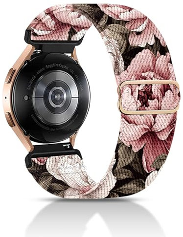 chinbersky 20mm Nylon Elastisches Armband Kompatibel mit Samsung Galaxy Watch 4/5/6/7/FE 40mm 44mm Armband/Watch 5 Pro/Watch 4&6 Classic/Active 2 40mm 44mm/Watch 3 41mm/Gear Sport/Gear S2 Classic