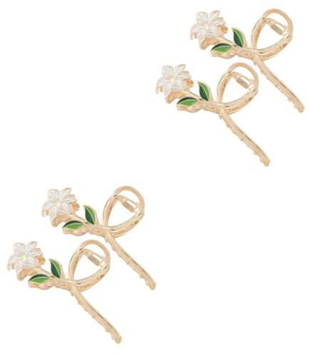 FRCOLOR 4stücke Lily Flower Haarklammer Clip Metall Haarspange Für Für Dickes Und Haar Für Alltag Und Besondere Anlässe