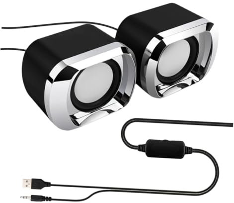 Uonlytech Altoparlante Multimediale Mini Cablato 2.0 Per Computer Portatile Pc Desktop Altoparlante Portatile Controllo Del Volume Suono Stereo