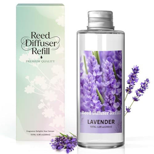 SCENTORINI Diffusore Profumo Ambiente Lavanda 200ML Ricarica Diffusore di Olio Essenziale di fragranza per la casa per Bagno per Camera, Bagno, Ufficio e Decorazione Interna