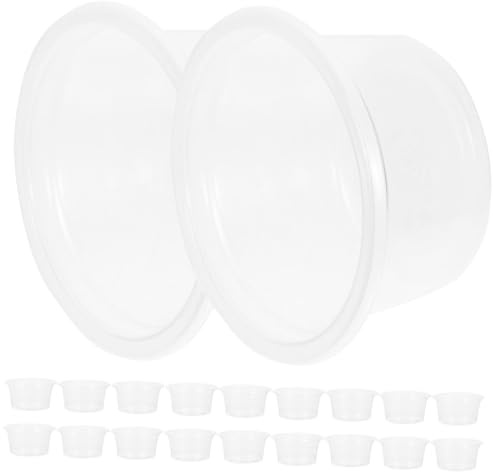 UKCOCO 20 pièces Lot de Bols Transparants pour Reptiles Réutilisables Bols Compacts pour Eau et Nourriture Accessoires Quotidiens pour Tortues Lézards Geckos et Serpents
