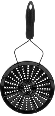 Lurrose Enamel Heat Diffuser Hob Adapter for Induction Cooktops Black Protective Simmer Ring for Gas and Stovetop Even Heat Distribution Pot Accessory for Home Kitchen