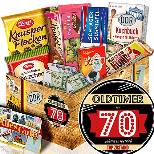 Oldtimer 70 - DDR Korb Schokolade - Geschenke zum 70 Geburtstag