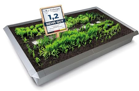 innogard S7052-012 – Schneckenzaun Erweiterung – Set 10 TLG. – Galvalume Alu-Zink – 10x Seitenteil 25 x 0,05 cm x 1 m