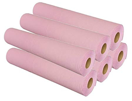 Kavak Cosmetics Papierrolle, 1-lagig, 1,5 kg, ca. 70 m, Rosa, X6 Stück