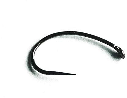 Pechetruite 50 x MASUDZURI Fliegenhaken - D52BL (ohne Widerhaken - barbless - Nickel Black) - for Wet Fly Tying - 1X Fine - Wahl der HakengroBe