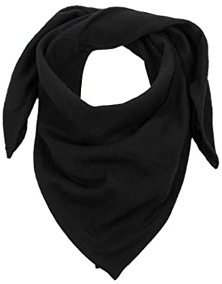 hutch&putch Musselin-Halstuch Kleinkinder 65cmx65cm Schwarz - Dreieckstuch Kinder aus Bio Baumwolle - Schal für Kleinkinder - weiches Musselin Halstuch Kinder für Junge & Mädchen