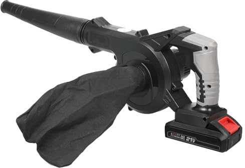 HUIOP Sopladores de Hojas Ligeros de 21 V alimentados por batería para Patio, Patio, acera, soplador de Hojas pequeño, soplador y Aspirador 2 en 1 con Interruptor de Control de Velocidad Infinita