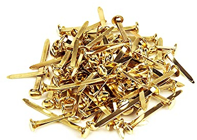 100 Stück Mini-Papierverschlüsse, rund, Metall, Scrapbooking, Split-Pins für Papierbasteln, Basteln, Stempeln, Scrapbooking